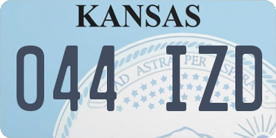 KS license plate 044IZD