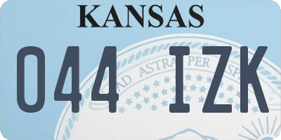 KS license plate 044IZK