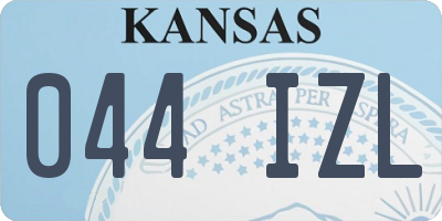 KS license plate 044IZL
