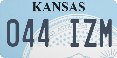 KS license plate 044IZM