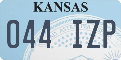 KS license plate 044IZP