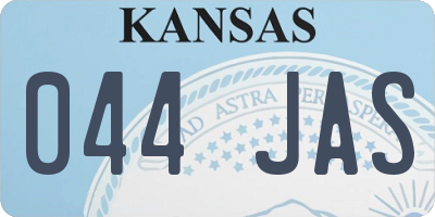 KS license plate 044JAS