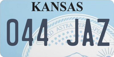 KS license plate 044JAZ
