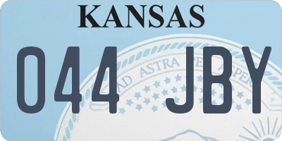 KS license plate 044JBY