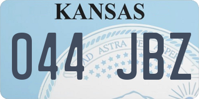 KS license plate 044JBZ