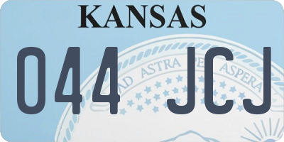 KS license plate 044JCJ