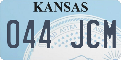 KS license plate 044JCM