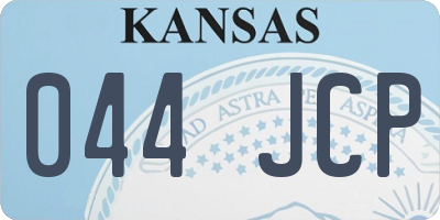 KS license plate 044JCP