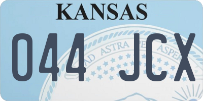 KS license plate 044JCX
