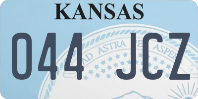 KS license plate 044JCZ
