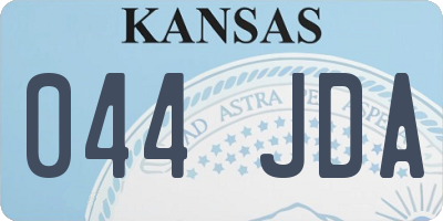 KS license plate 044JDA