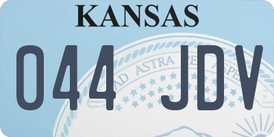 KS license plate 044JDV