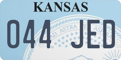 KS license plate 044JED