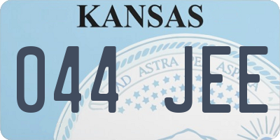 KS license plate 044JEE