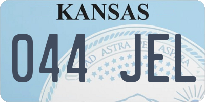 KS license plate 044JEL