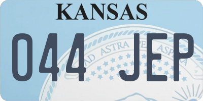 KS license plate 044JEP