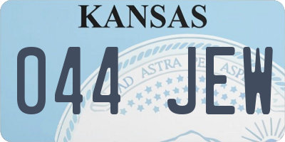 KS license plate 044JEW