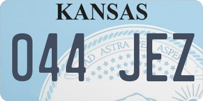 KS license plate 044JEZ