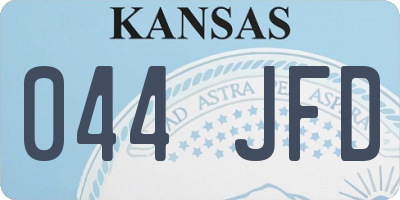 KS license plate 044JFD