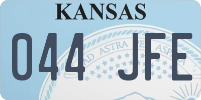 KS license plate 044JFE