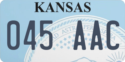 KS license plate 045AAC