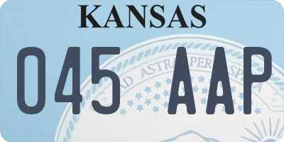 KS license plate 045AAP