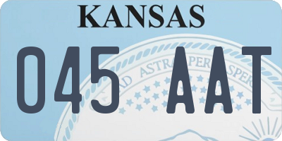 KS license plate 045AAT