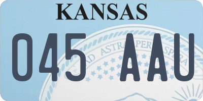 KS license plate 045AAU