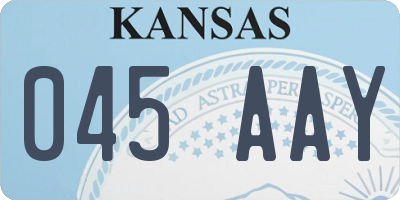 KS license plate 045AAY