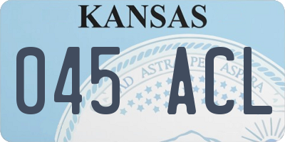 KS license plate 045ACL