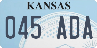 KS license plate 045ADA