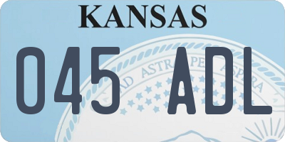 KS license plate 045ADL