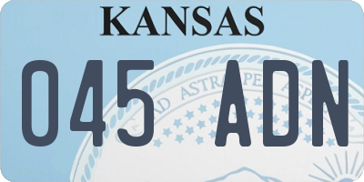 KS license plate 045ADN