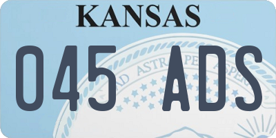 KS license plate 045ADS