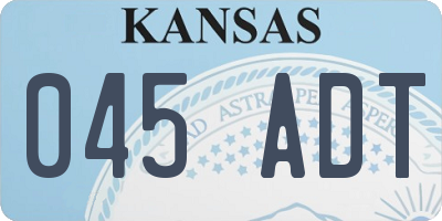 KS license plate 045ADT