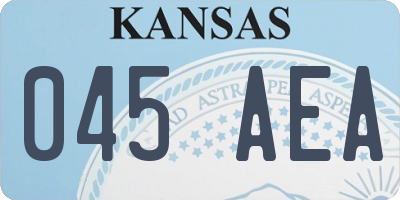 KS license plate 045AEA