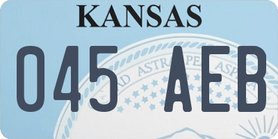 KS license plate 045AEB