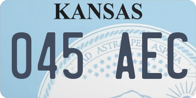 KS license plate 045AEC