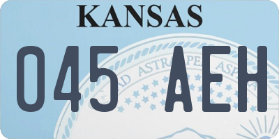 KS license plate 045AEH