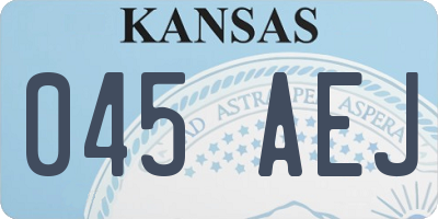 KS license plate 045AEJ