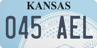 KS license plate 045AEL