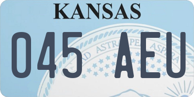 KS license plate 045AEU