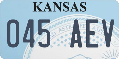 KS license plate 045AEV