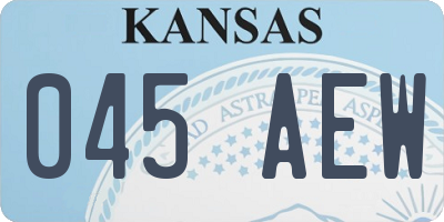 KS license plate 045AEW