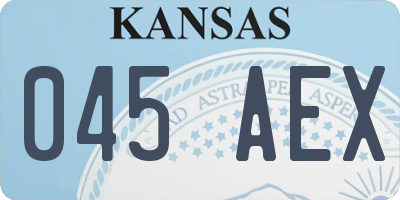 KS license plate 045AEX