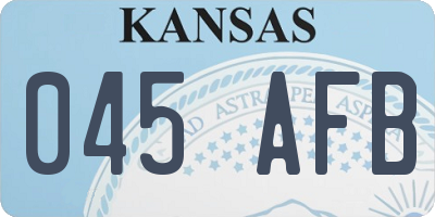 KS license plate 045AFB