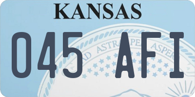 KS license plate 045AFI
