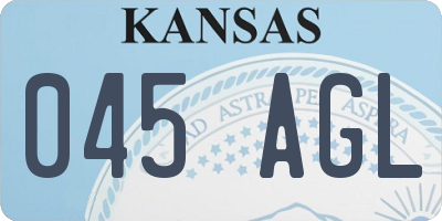 KS license plate 045AGL