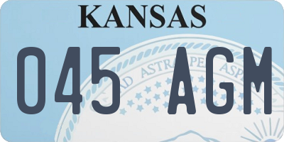 KS license plate 045AGM