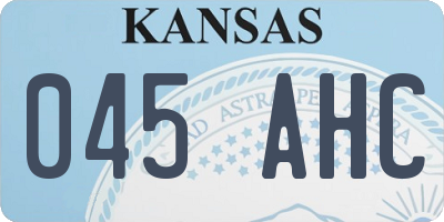 KS license plate 045AHC